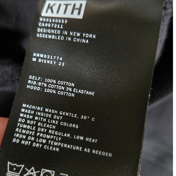 Kith X Disney Mickey Box Logo Williams III Hoodie Black Size Small New With Tags - Picture 8 of 8